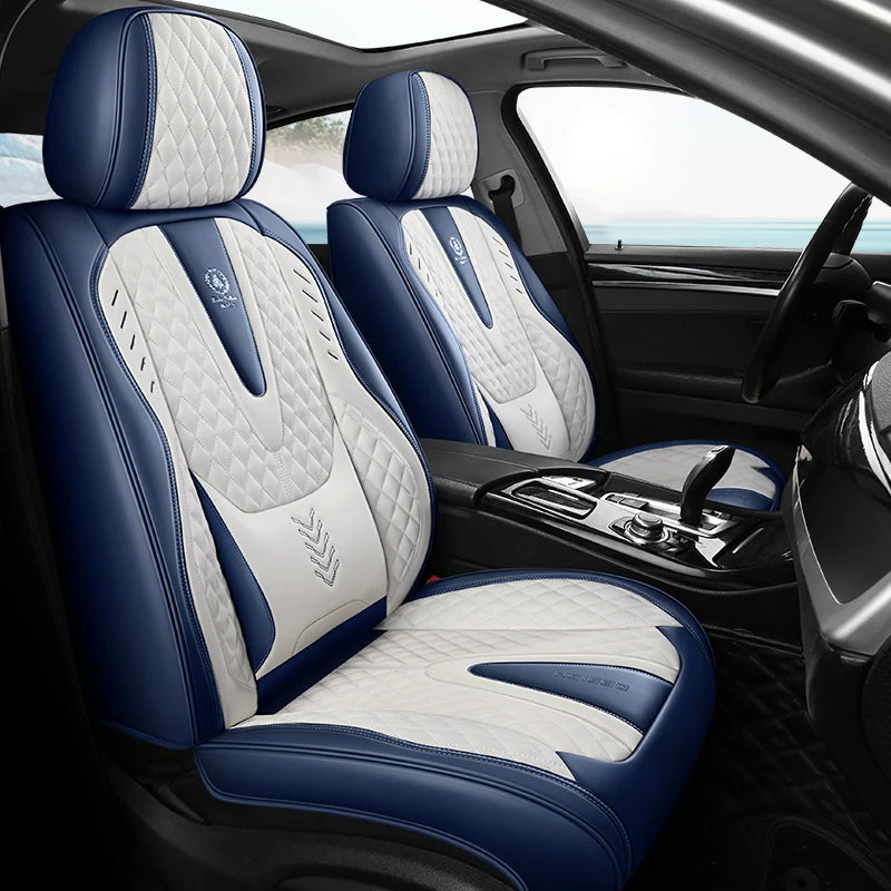 Universal Car Seat Covers Durable Synthetic Leather Front And Rear