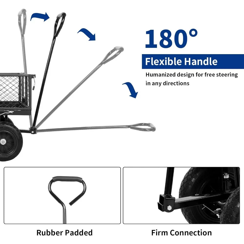 Bilt Hard 400 Lb Flat Free Tire Steel Garden CartPro