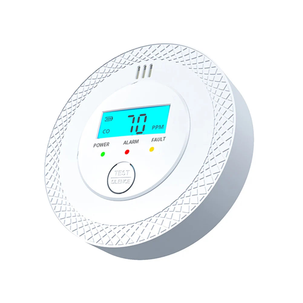 Carbon Monoxide Alarm Detector With LCD Display And 85dB Alert