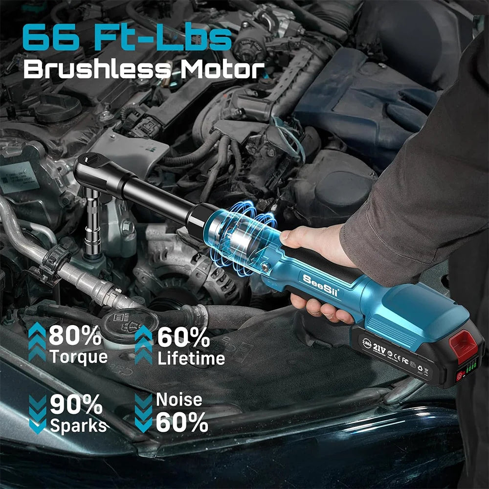 Seesii Cordless Electric Ratchet Wrench Brushless Motor Kit