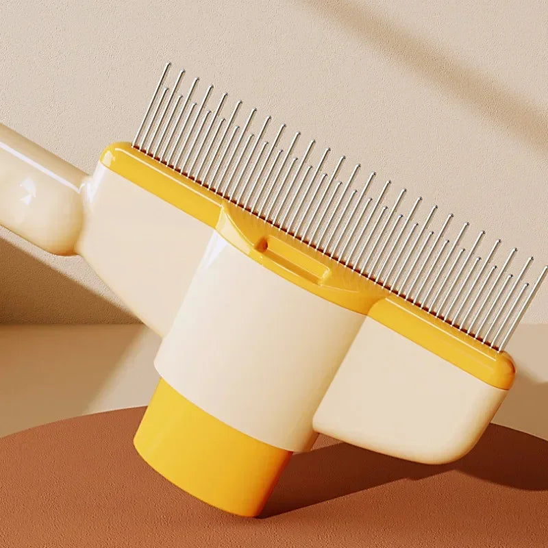 Self-Cleaning Dog Comb And Cat Brush For Gentle Grooming