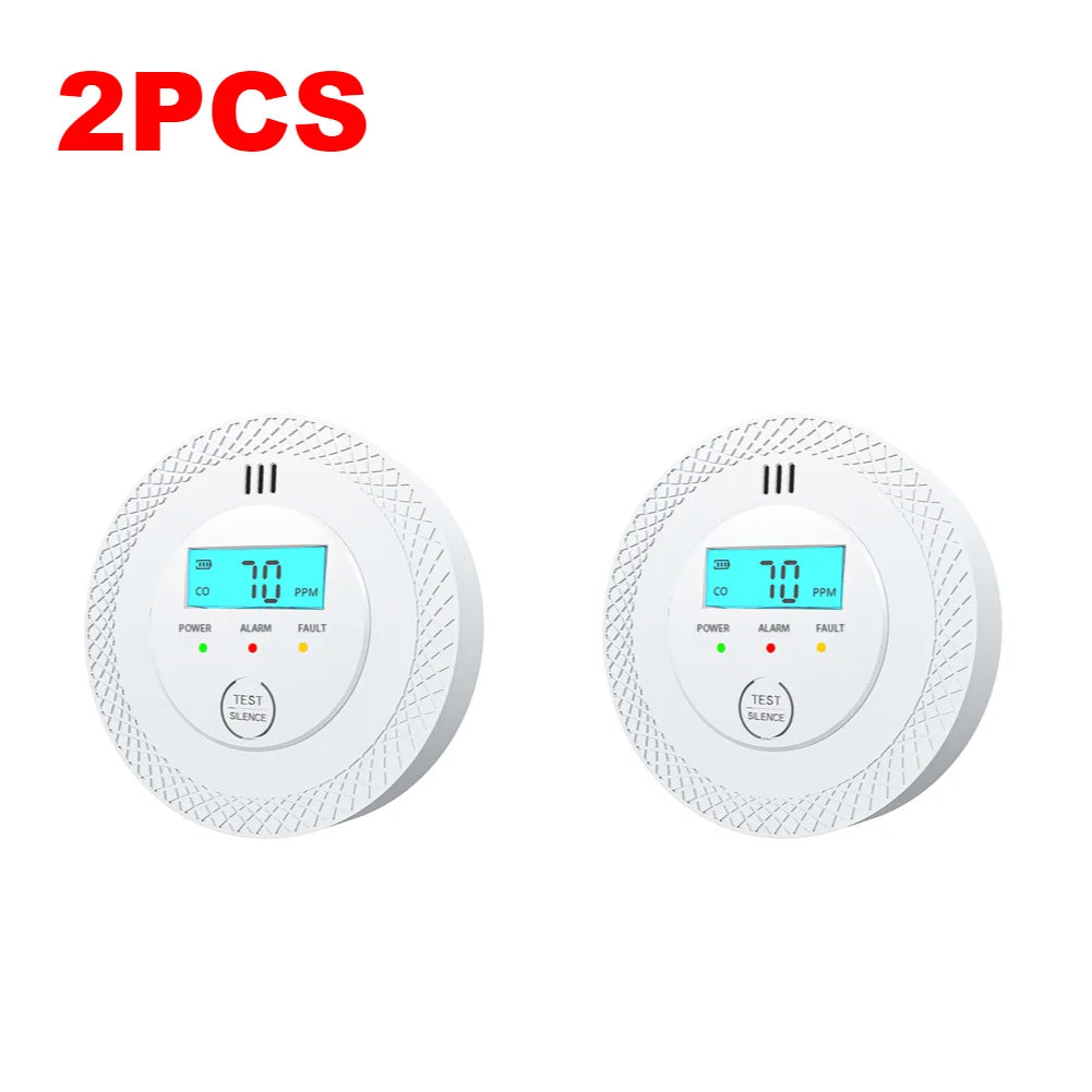 Carbon Monoxide Alarm Detector With LCD Display And 85dB Alert