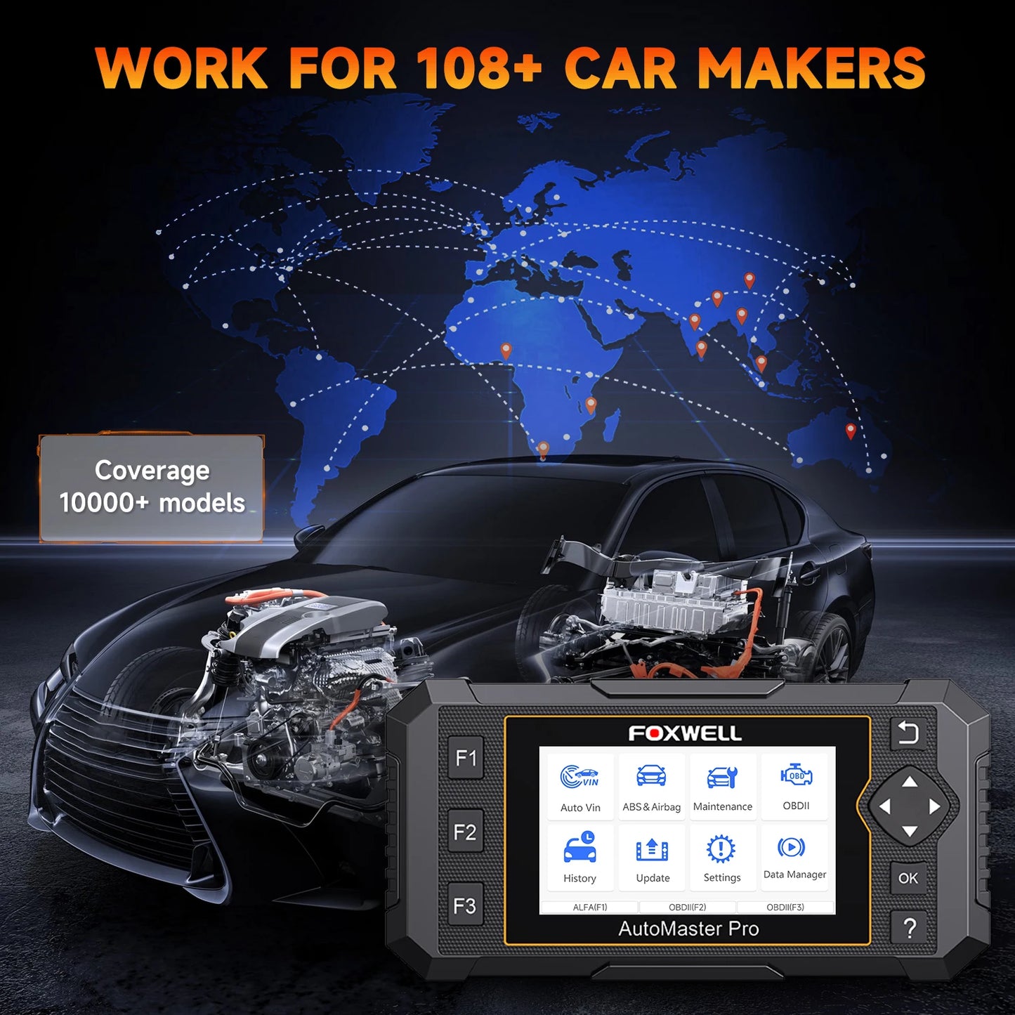 FOXWELL NT650 Pro OBDII Scan Tool With Bidirectional Diagnostics