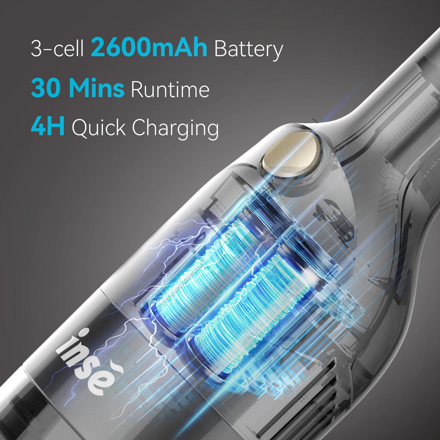 INSE H1 Portable Car Vacuum Cleaner With Two Modes, Wireless