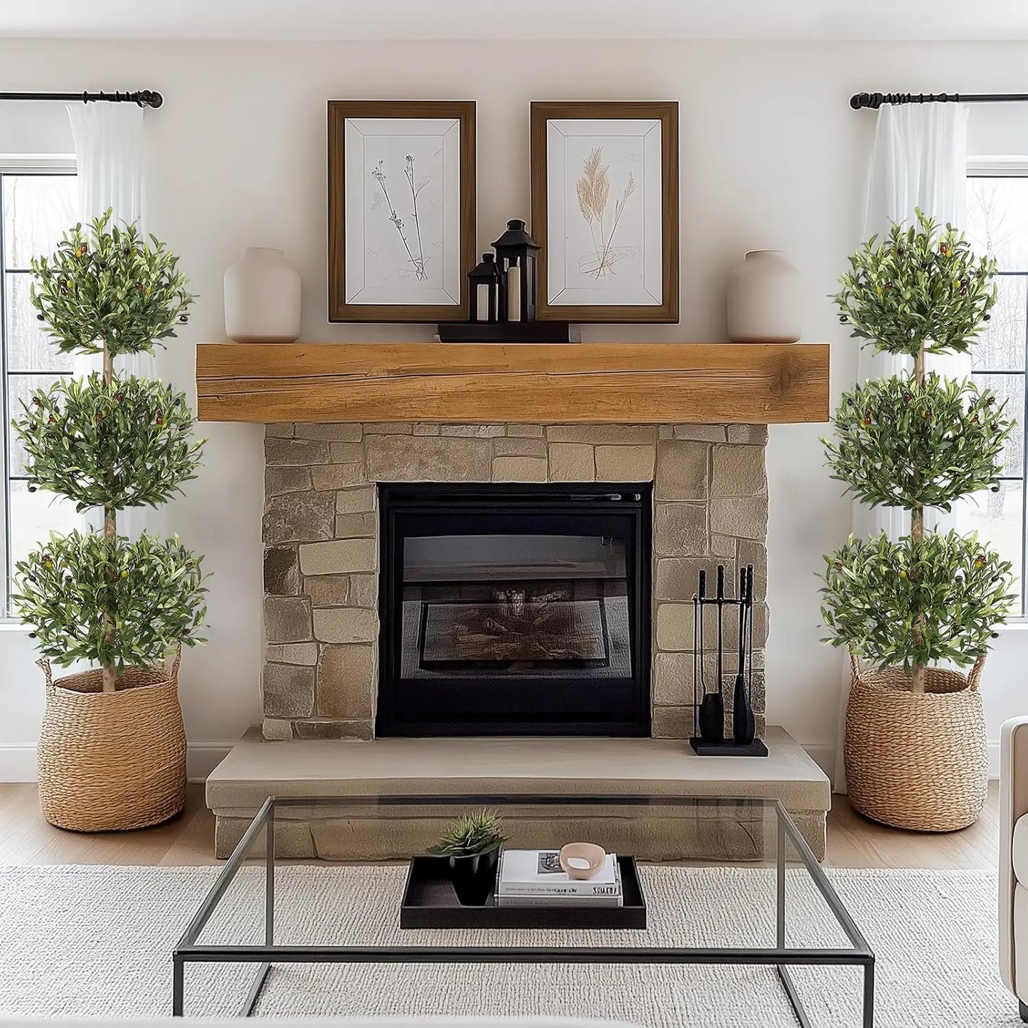 HiMISS Artificial Olive Tree With Planter For Home And Office Decor