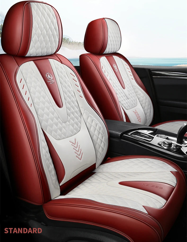 Universal Car Seat Covers Durable Synthetic Leather Front And Rear