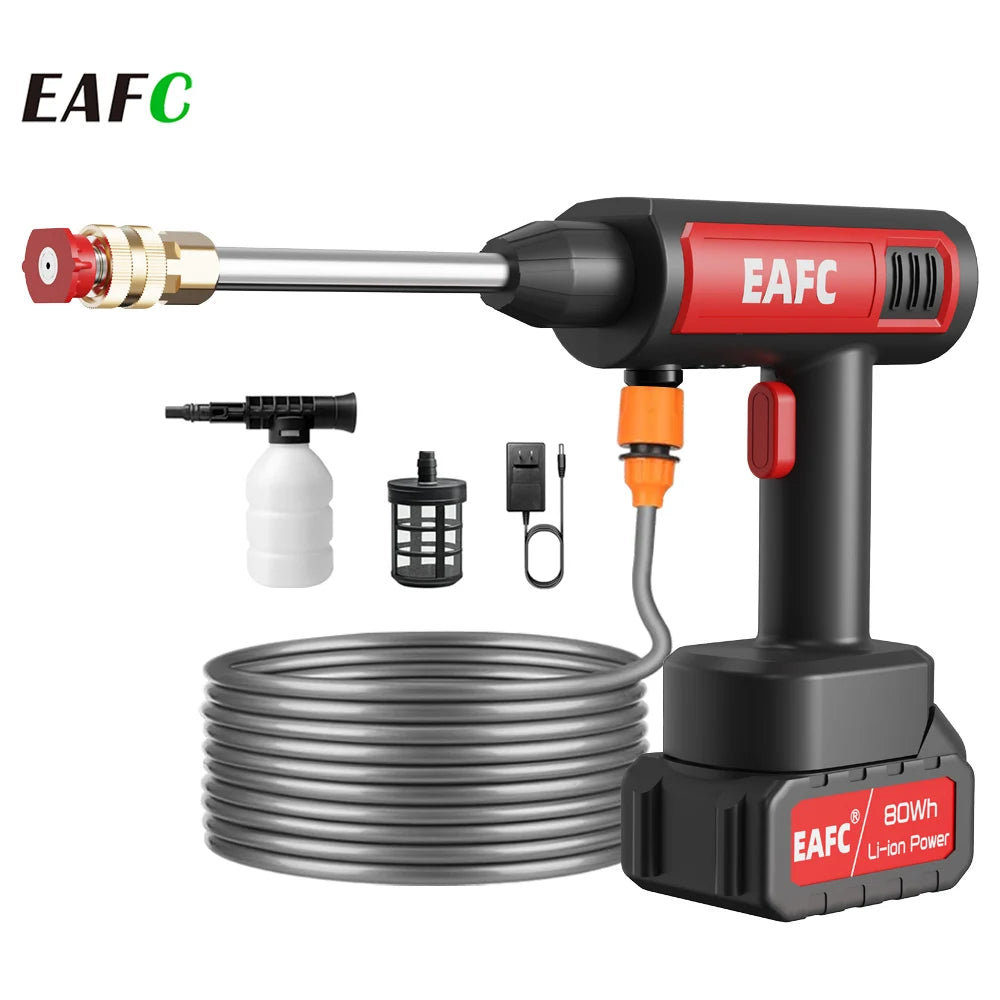 EAFC Cordless 60Bar Electric High Pressure Car Wash Gun Foam