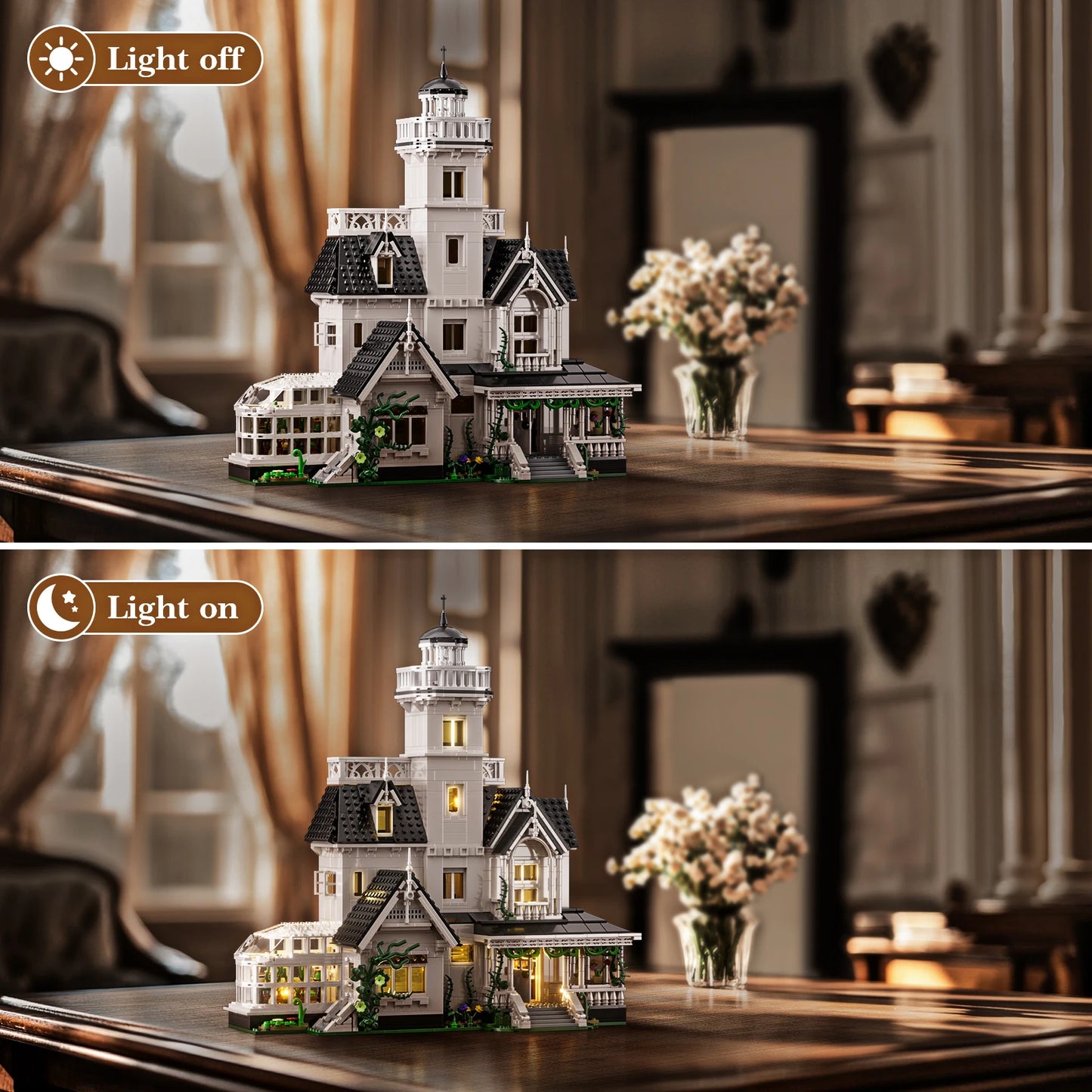Magic House Building Set With LED Light Victorian Home Decor