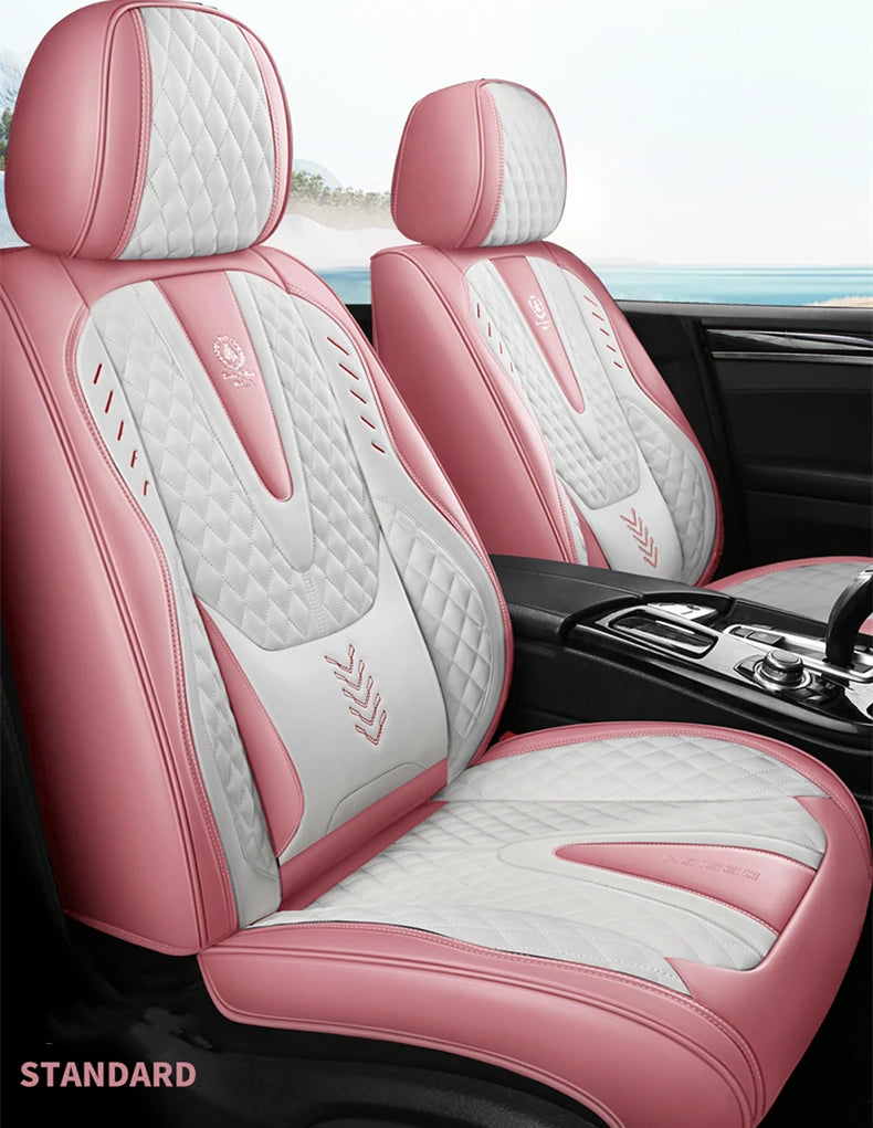 Universal Car Seat Covers Durable Synthetic Leather Front And Rear