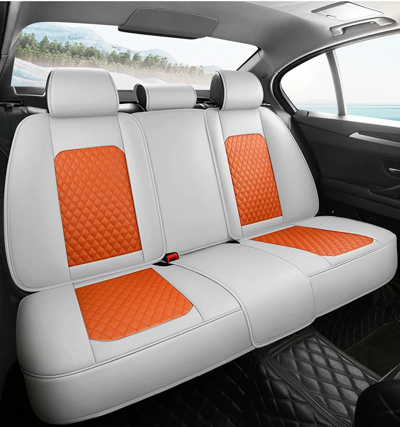 Universal Car Seat Covers Durable Synthetic Leather Front And Rear