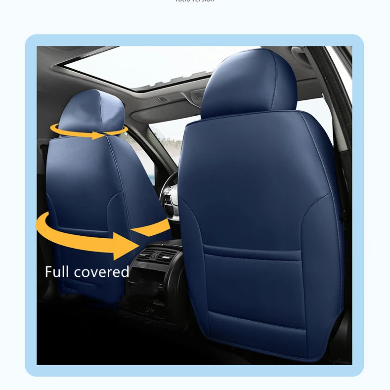 Universal Car Seat Covers Durable Synthetic Leather Front And Rear