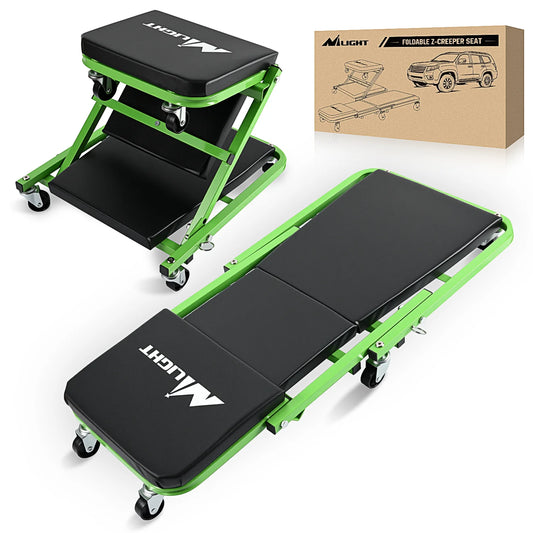 Z Creeper 2-In-1 Rolling Folding Car Seat For Garage