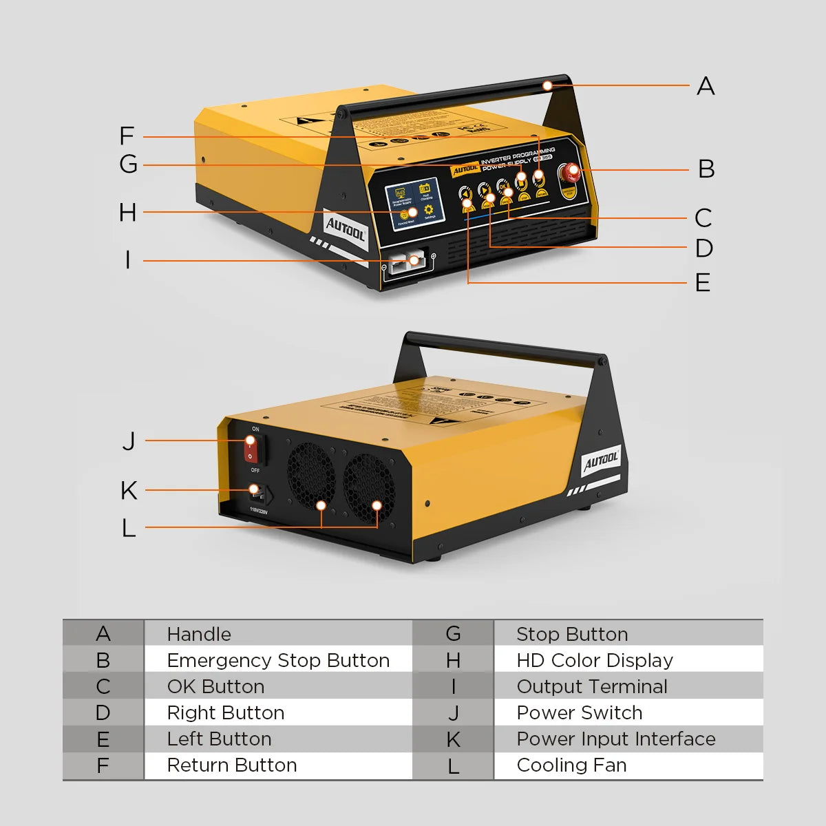 AUTOOL EM365 Vehicle 12V Programming Power Supply and Battery Charger