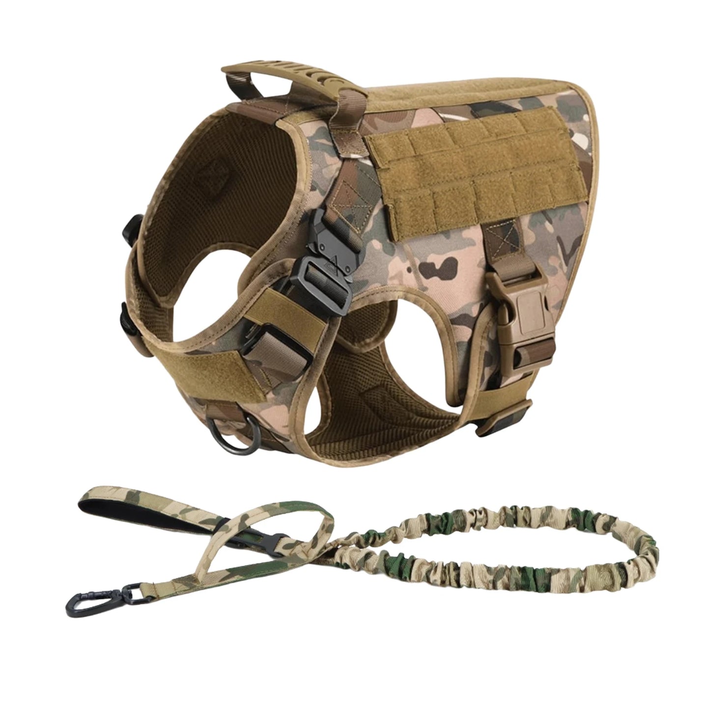 PETRAVEL Tactical Dog Harness Molle Vest With Pouches