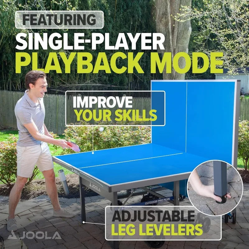 Outdoor Ping Pong Table With Waterproof Net Set All Weather