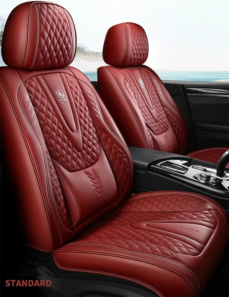 Universal Car Seat Covers Durable Synthetic Leather Front And Rear