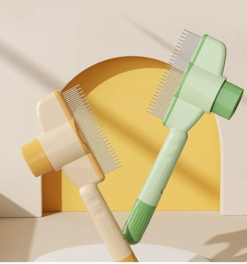 Self-Cleaning Dog Comb And Cat Brush For Gentle Grooming
