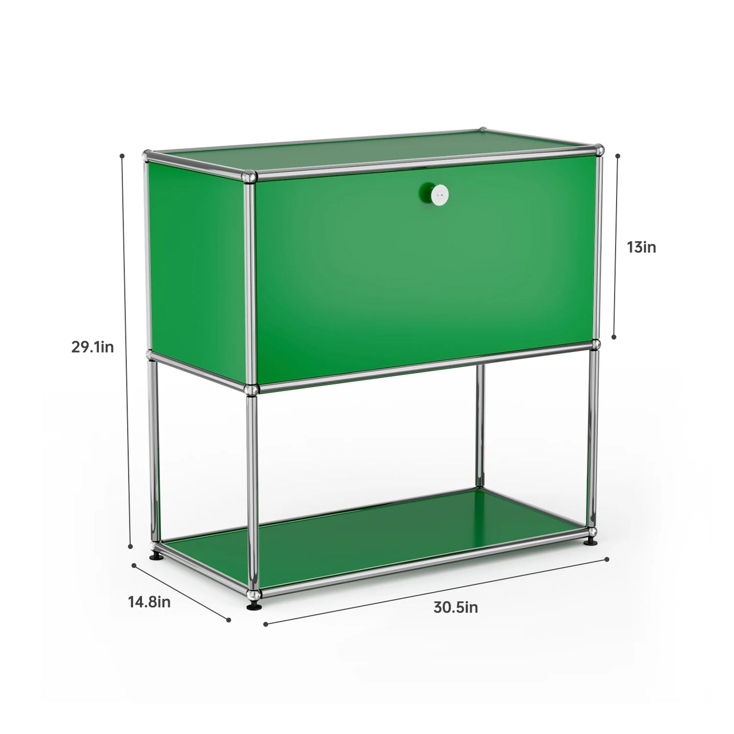 Furgle Modern Modular Nightstand Metal Frame Two Tier