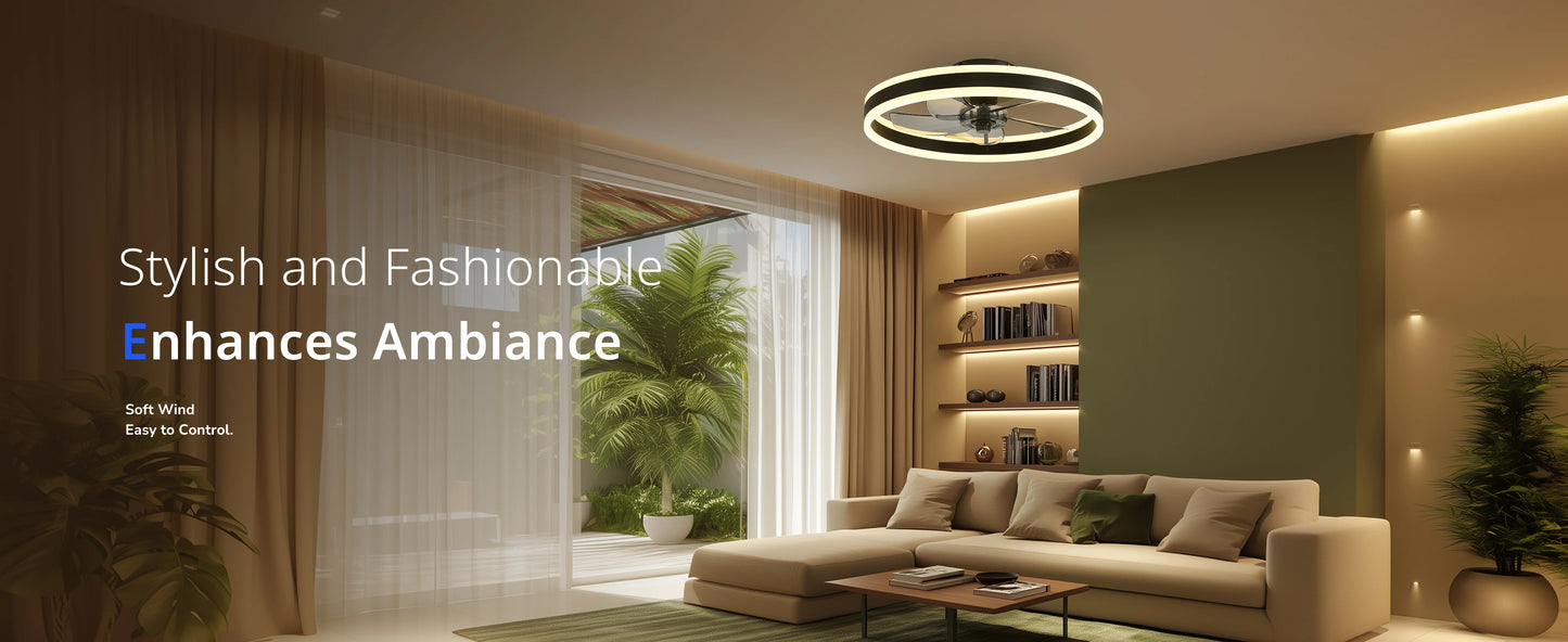 Orison Ceiling Fan With Remote Control LED Dimmable Indoor