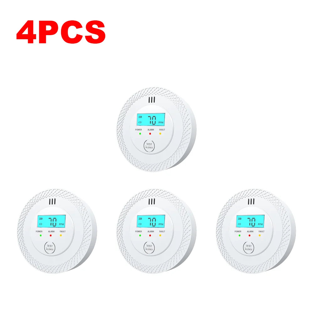Carbon Monoxide Alarm Detector With LCD Display And 85dB Alert