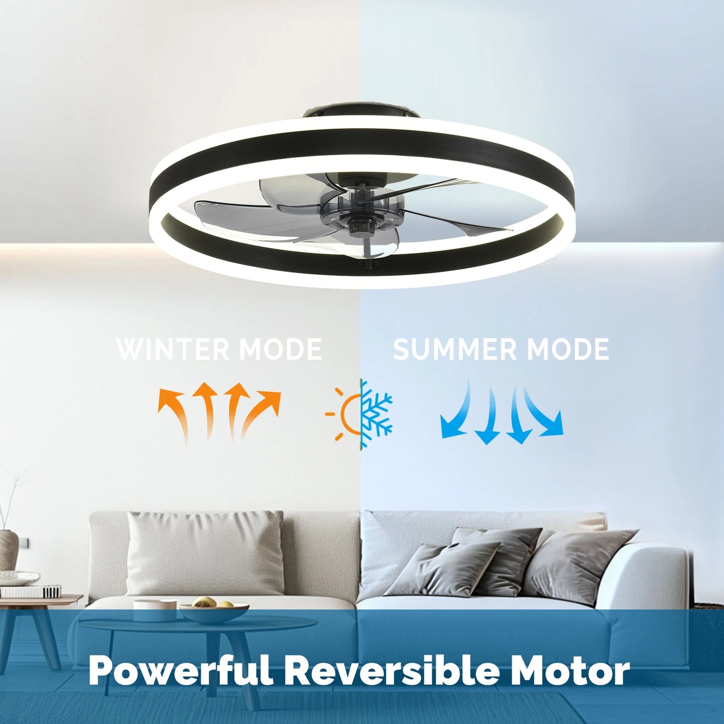Orison Ceiling Fan With Remote Control LED Dimmable Indoor