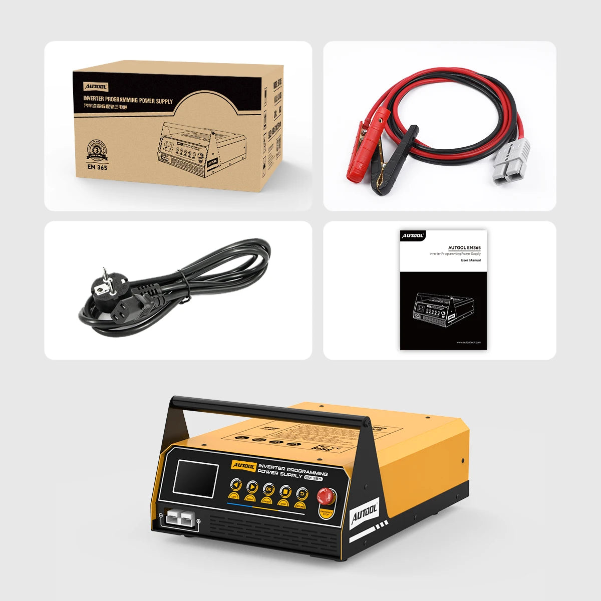 AUTOOL EM365 Vehicle 12V Programming Power Supply and Battery Charger