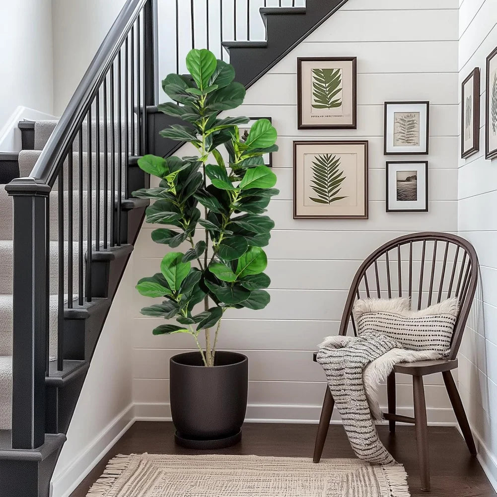HiMISS Fiddle Leaf Fig Artificial Tree Home Decor Pot