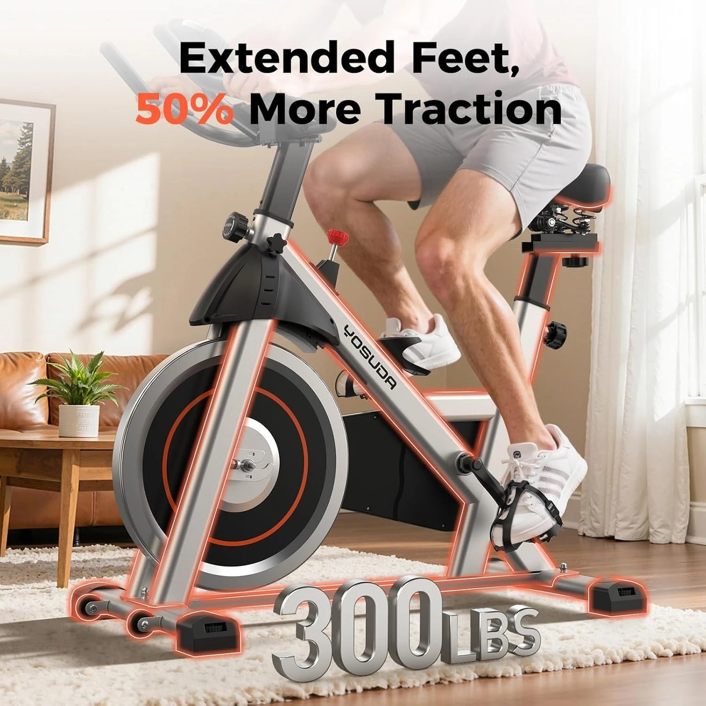 YOSUDA Magnetic Indoor Exercise Bike With App Control