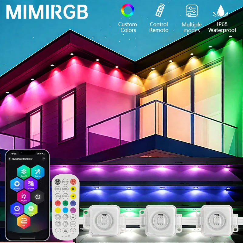 MIMIRGB Eaves Outdoor LED String Lights With App Control