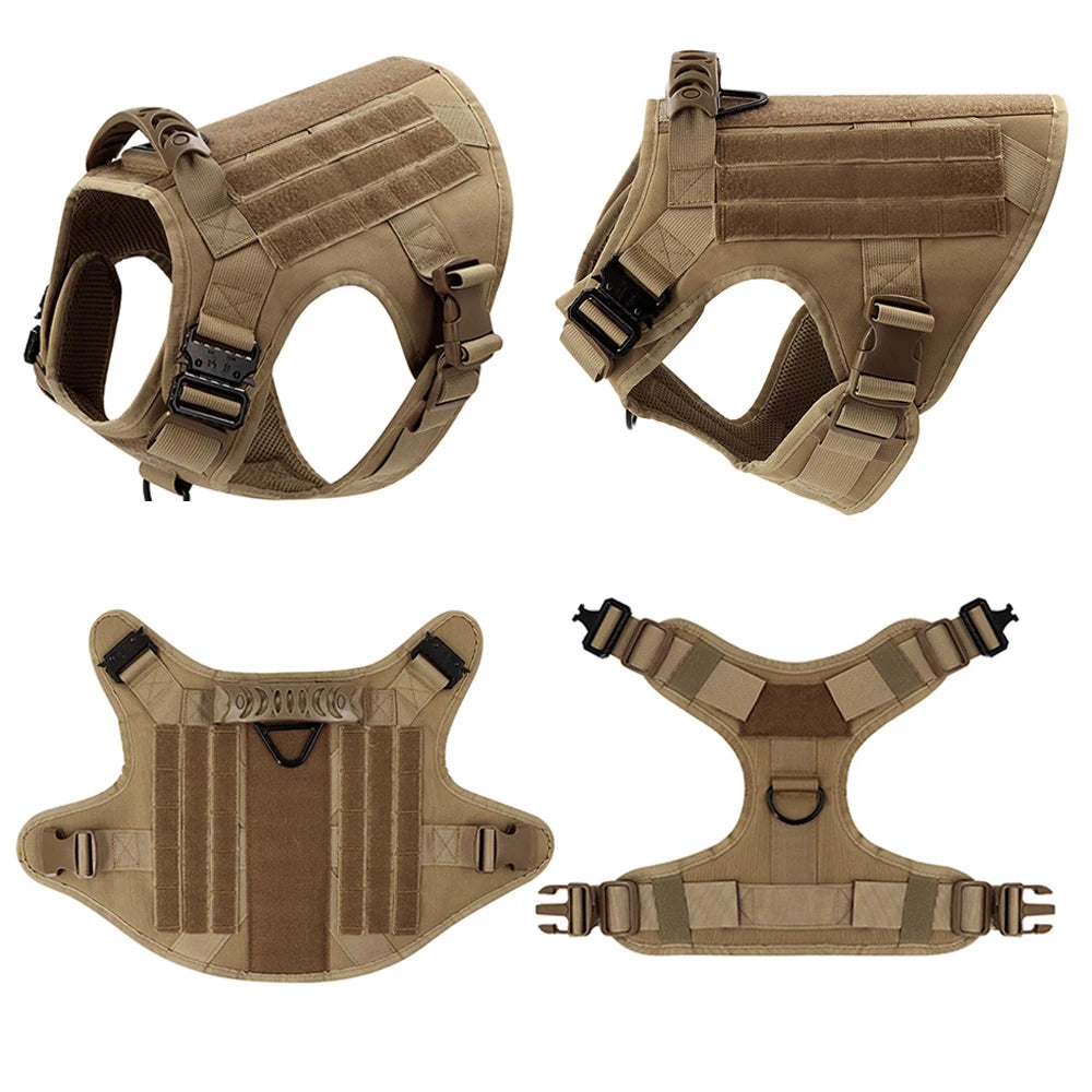 PETRAVEL Tactical Dog Harness Molle Vest With Pouches