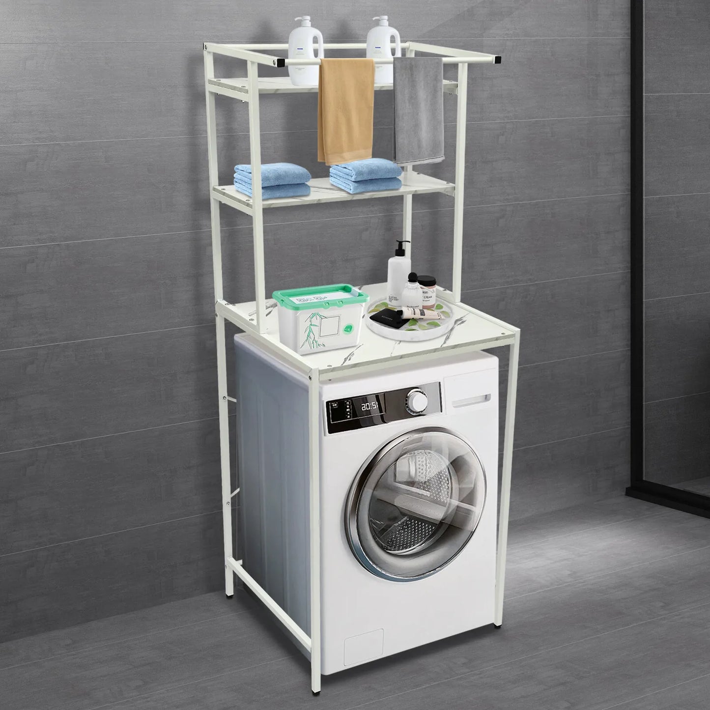 Over Washer And Dryer Storage Shelf 3 Tier Organizer Rack