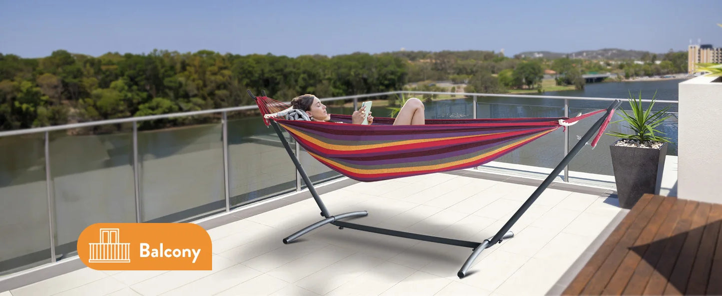 Gyroor Adjustable Stand Hammock 600 Pound Capacity With Storage Bag