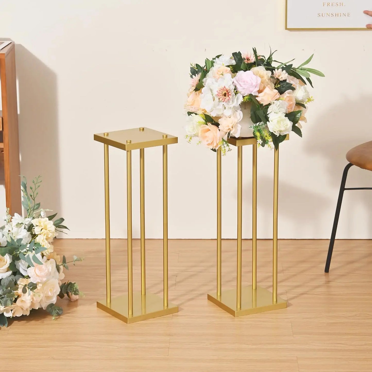 Metal Flower Stand Set For Geometric Centerpieces And Wedding Decor