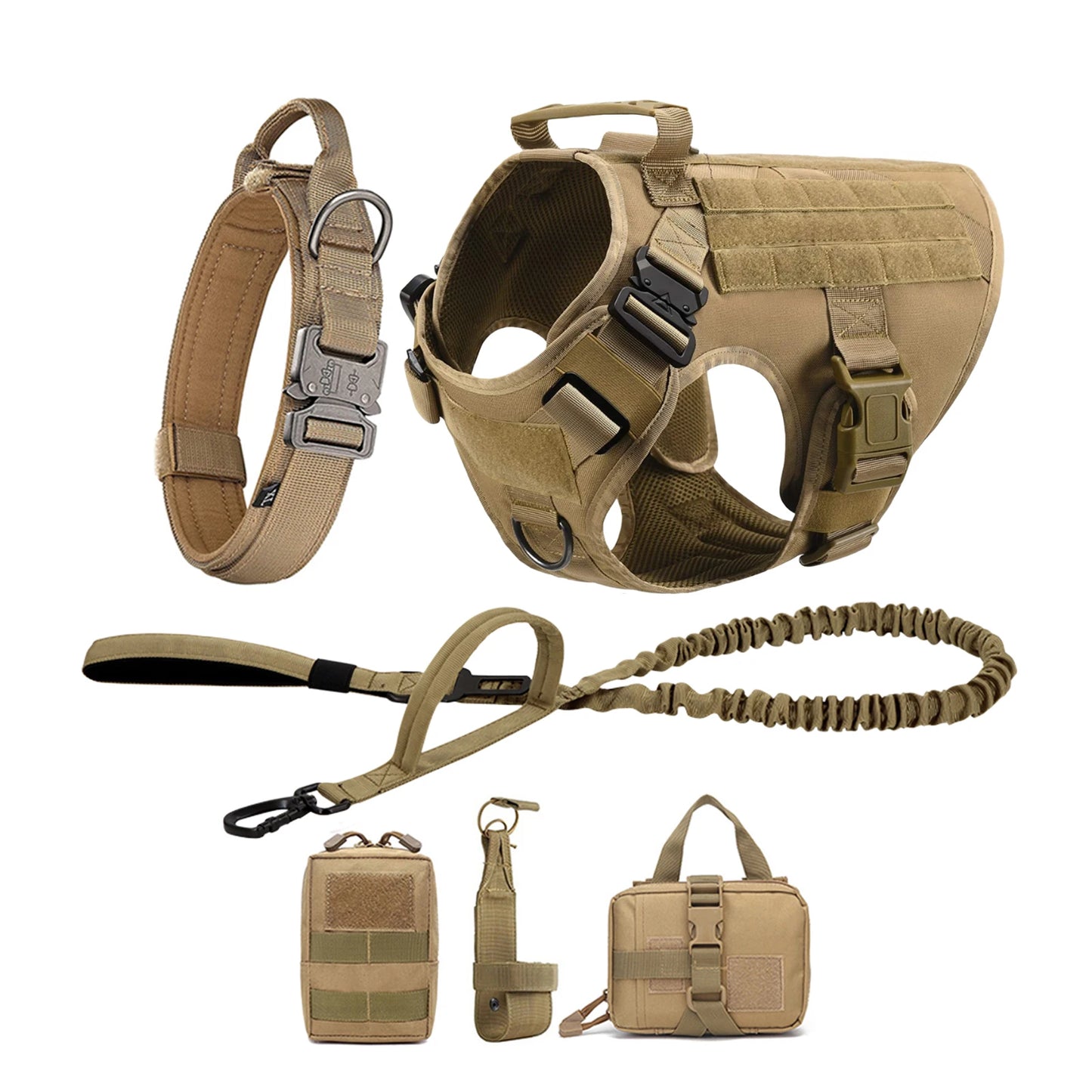 PETRAVEL Tactical Dog Harness Molle Vest With Pouches