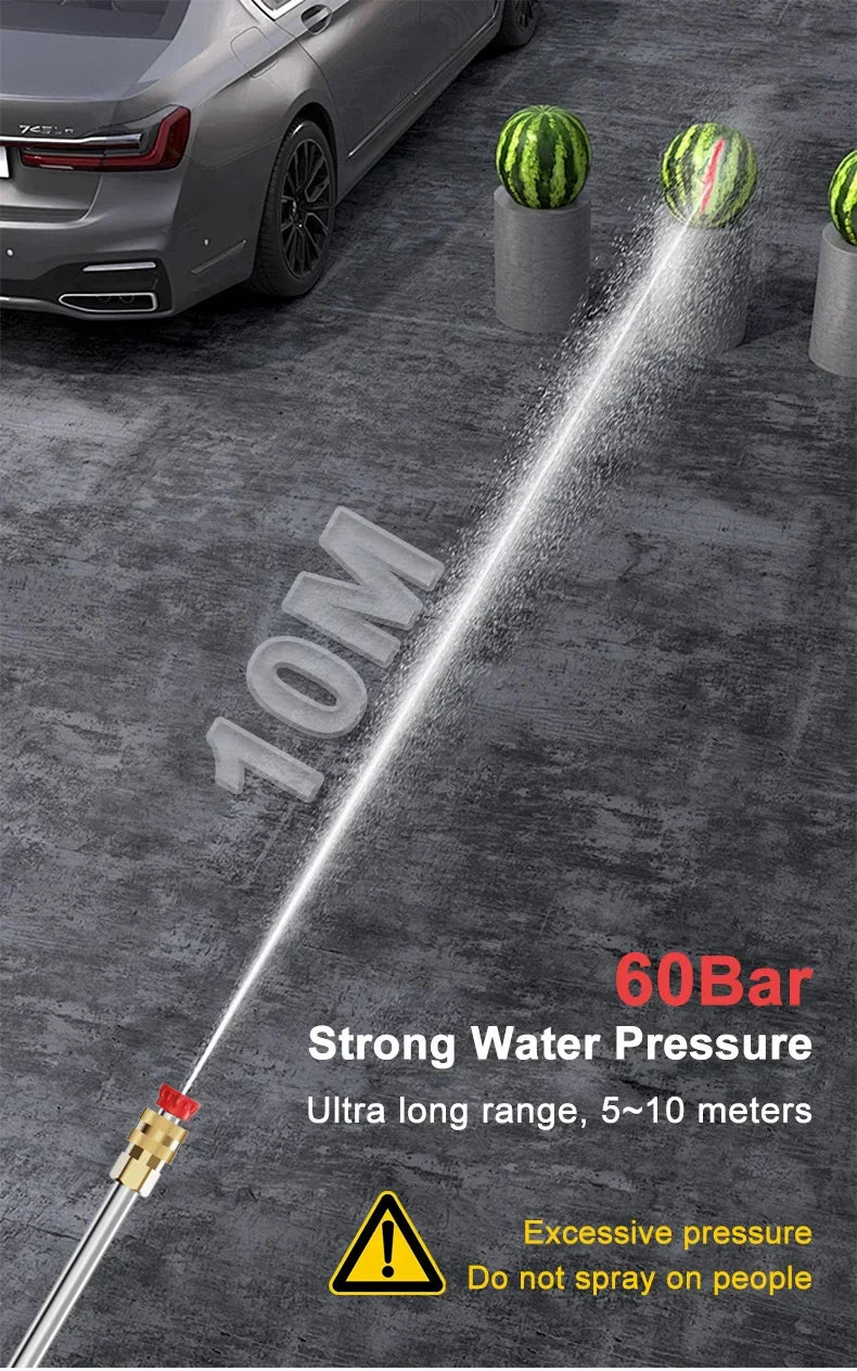 EAFC Cordless 60Bar Electric High Pressure Car Wash Gun Foam