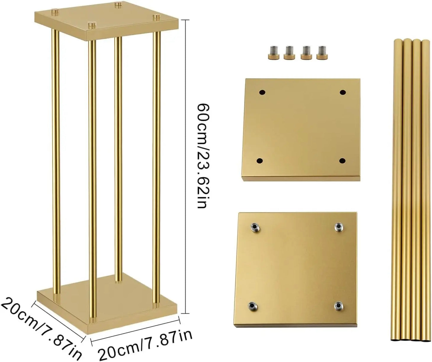 Gold Metal Flower Stand Set for Wedding Decorations and Centerpieces