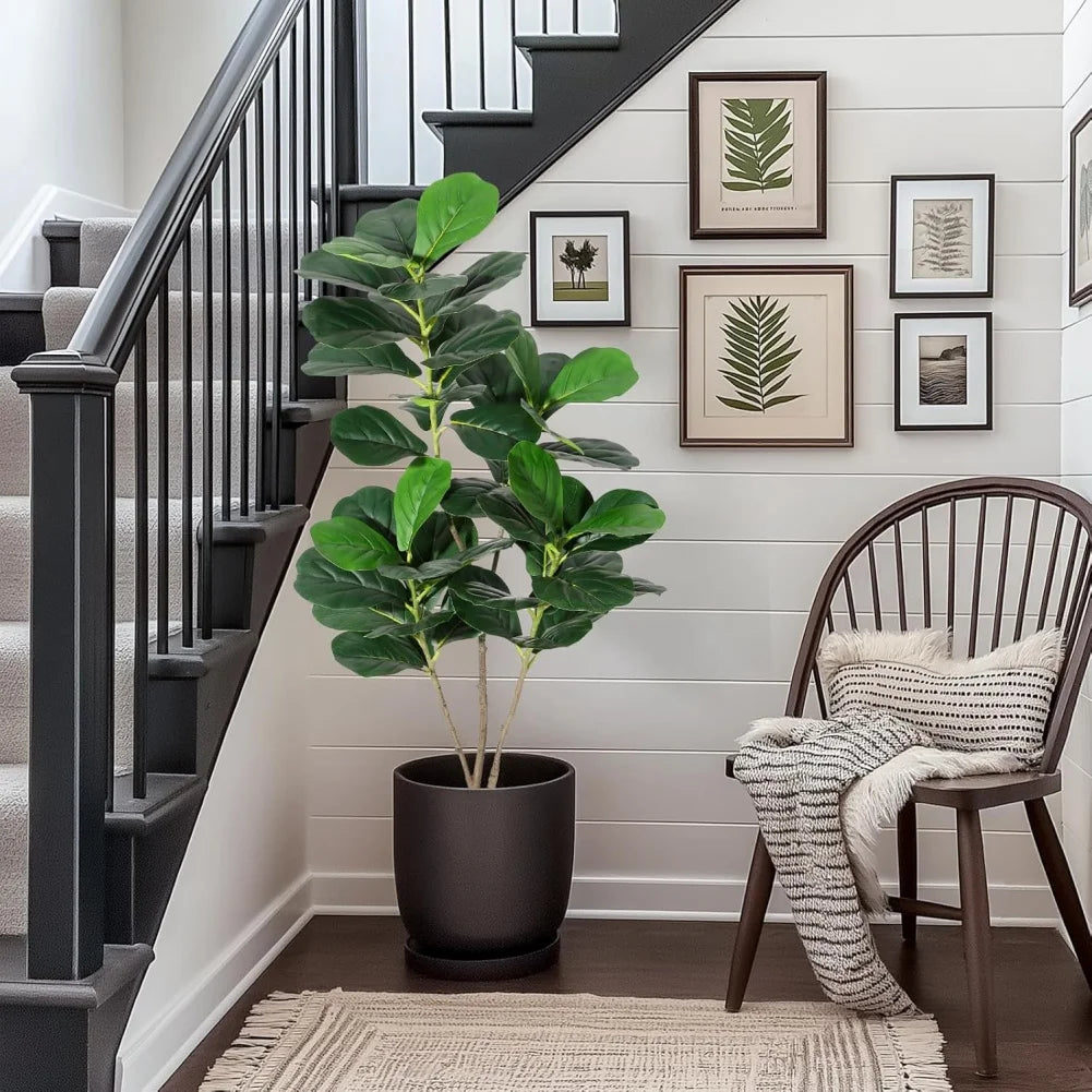 HiMISS Fiddle Leaf Fig Artificial Tree Home Decor Pot