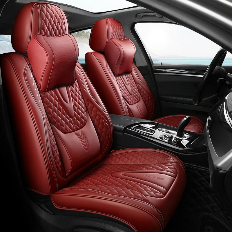 Universal Car Seat Covers Durable Synthetic Leather Front And Rear