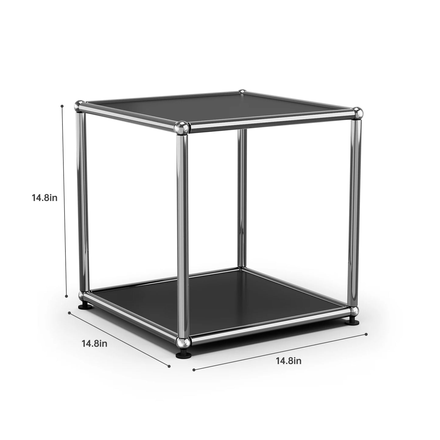 Furgle Modern Minimalist Side End Table With Metal Frame