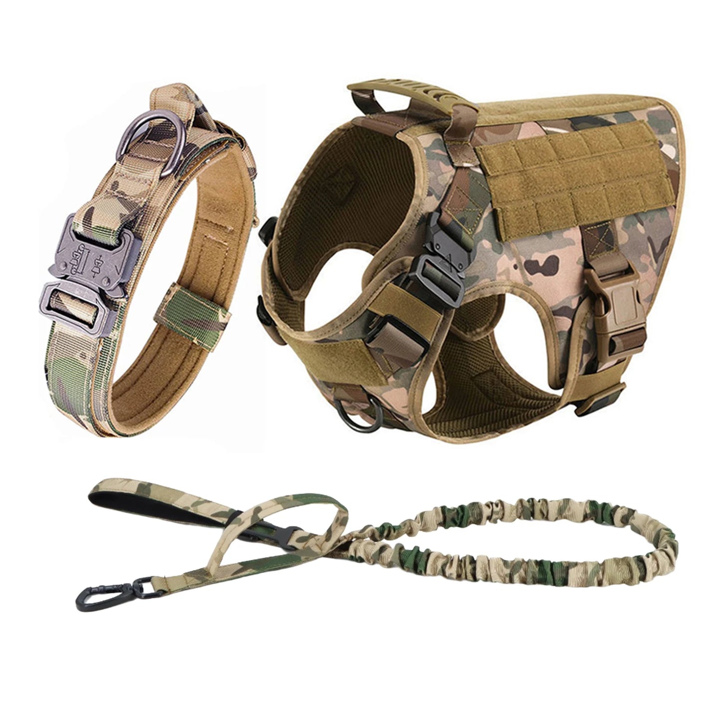 PETRAVEL Tactical Dog Harness Molle Vest With Pouches