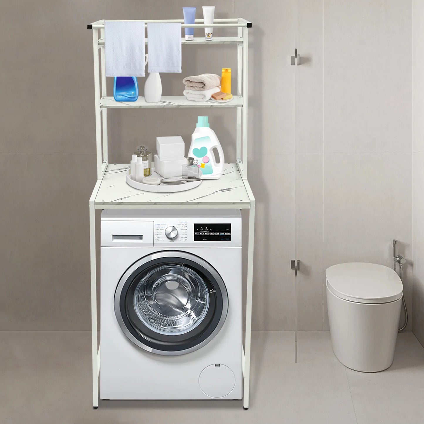 Over Washer And Dryer Storage Shelf 3 Tier Organizer Rack