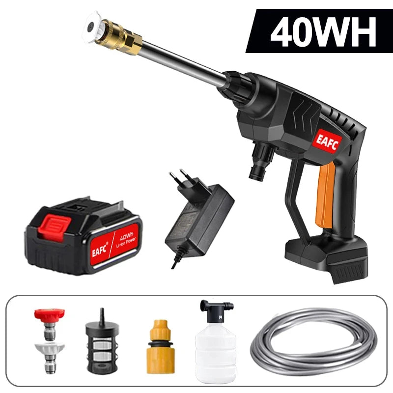 EAFC Cordless 21V High Pressure Car Washer Gun 60 Bar 80Wh
