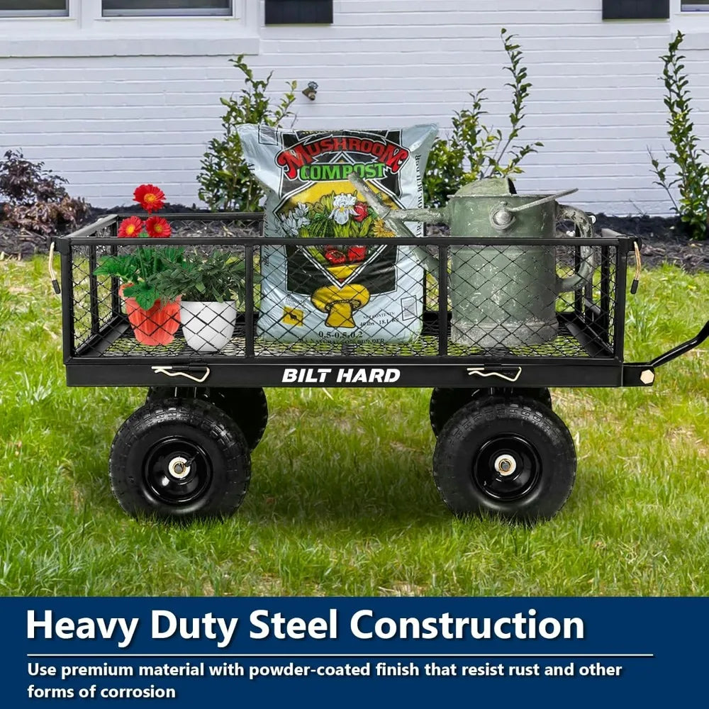 Bilt Hard 400 Lb Flat Free Tire Steel Garden CartPro