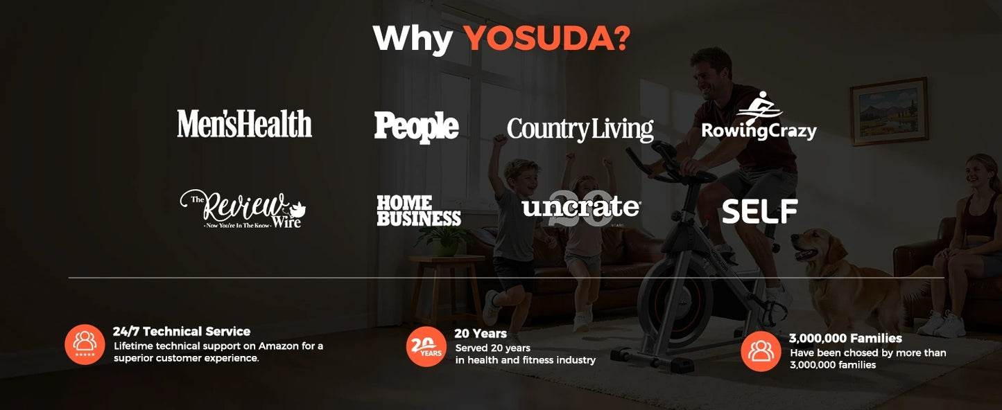 YOSUDA Magnetic Indoor Exercise Bike With App Control