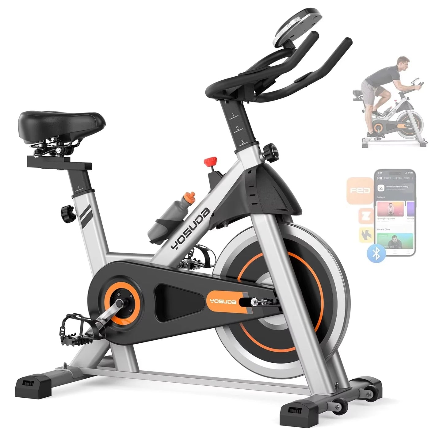 YOSUDA Magnetic Indoor Exercise Bike With App Control