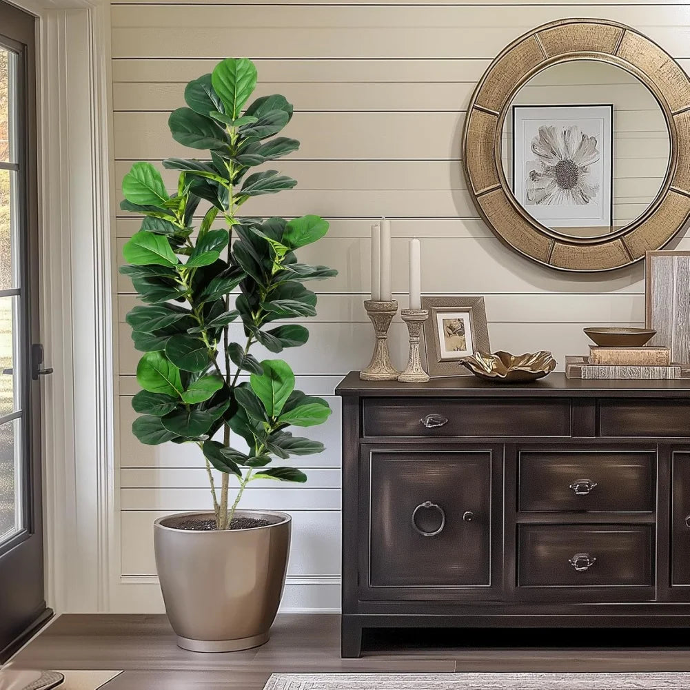 HiMISS Fiddle Leaf Fig Artificial Tree Home Decor Pot