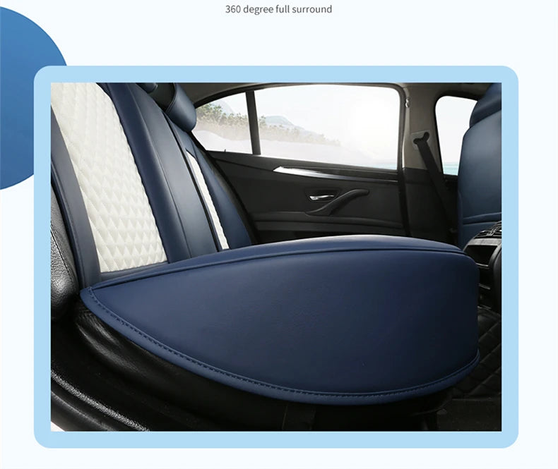 Universal Car Seat Covers Durable Synthetic Leather Front And Rear