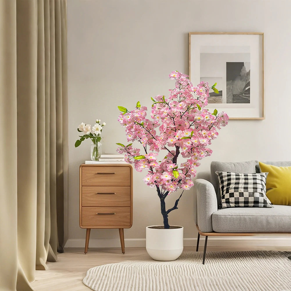 HiMISS Artificial Cherry Blossom Tree Potted Home Decor