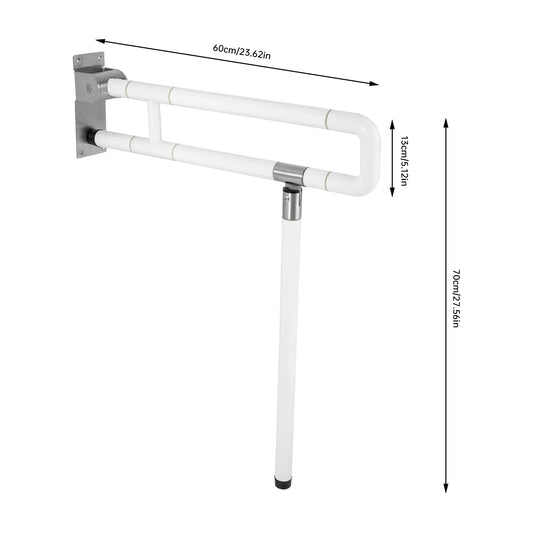 Flip Up Bathroom Grab Bars for Toilet and Shower Safety