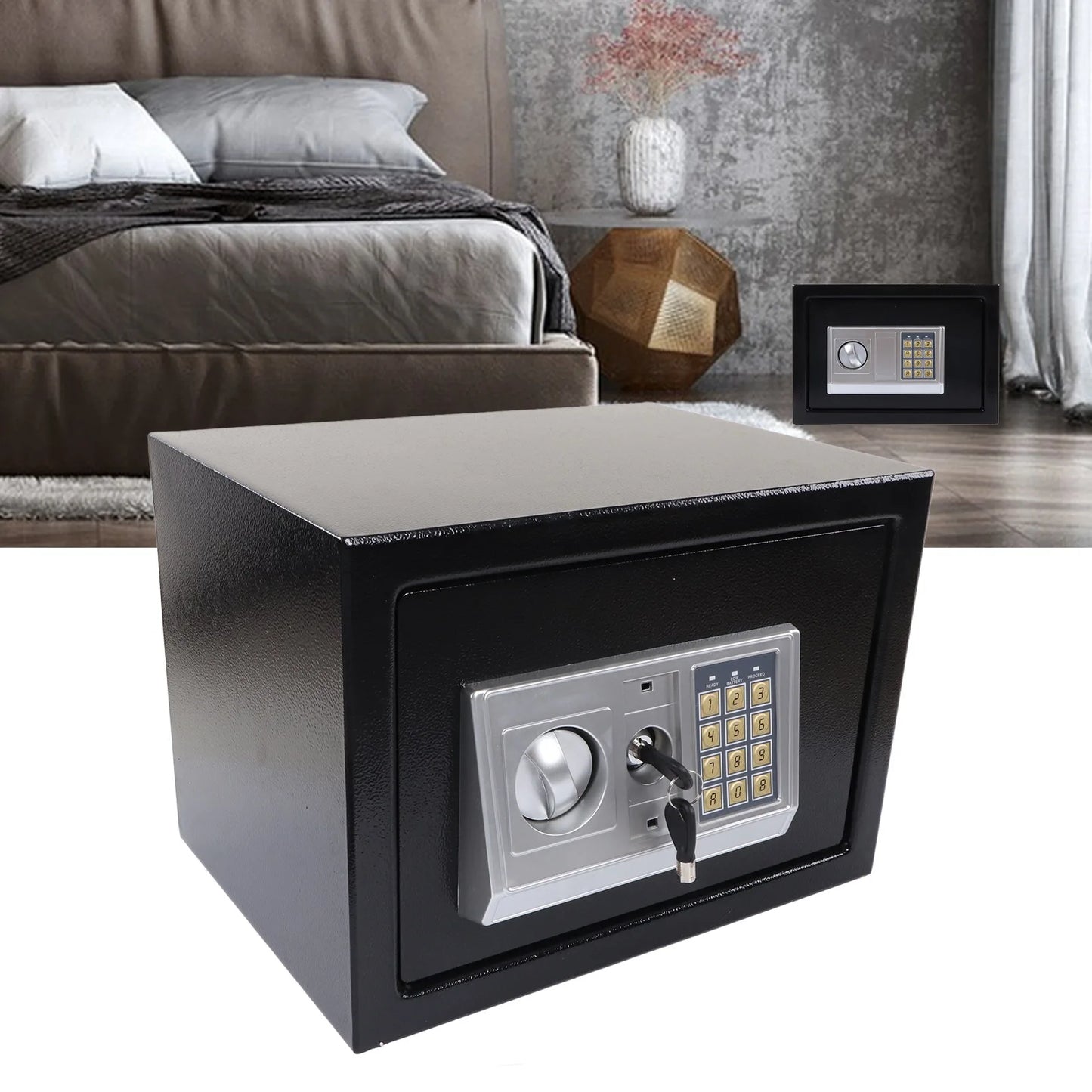 Electronic Safe Box Digital Safe With Password And Key Unlocking